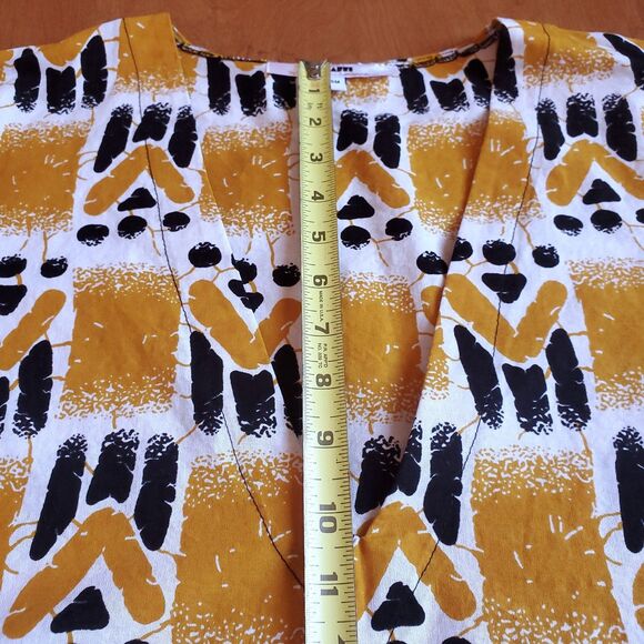 African Dashiki Traditional Short Sleeve V Neck Shirt Midget Giraffe Size S M - Picture 8 of 8